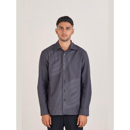 No Grey Area Grey Deco Wave Shirt