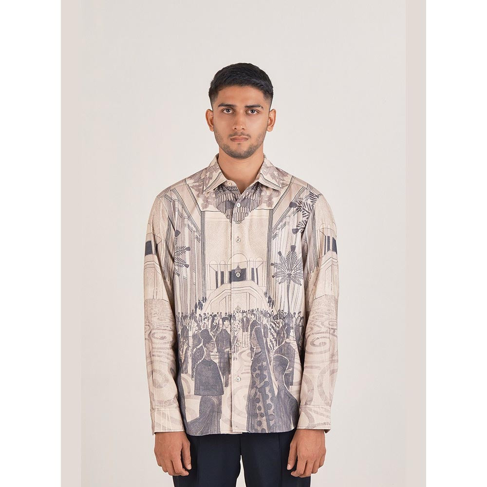No Grey Area Beige Deco Gallery Shirt
