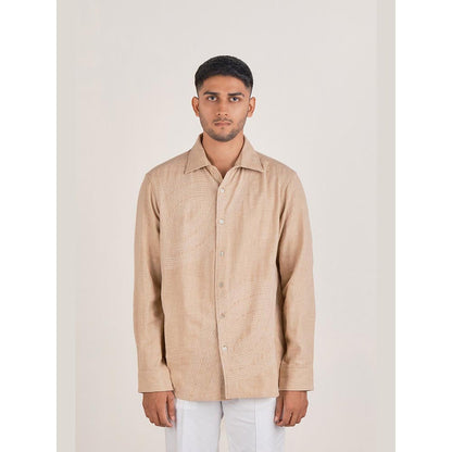 No Grey Area Beige Deco Wave Shirt