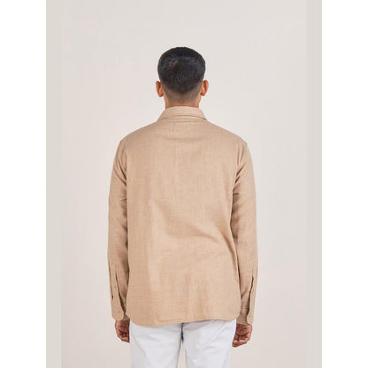 No Grey Area Beige Deco Wave Shirt