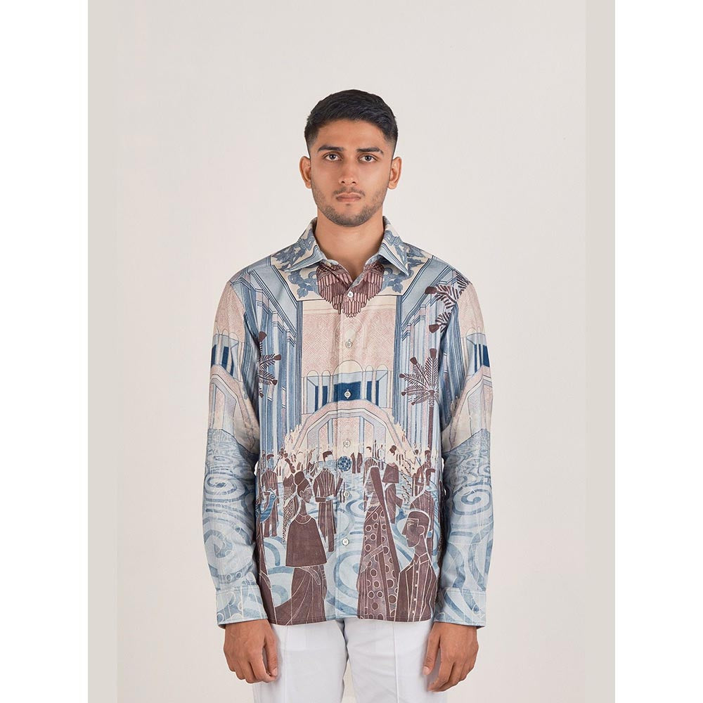 No Grey Area Blue Deco Gallery Shirt