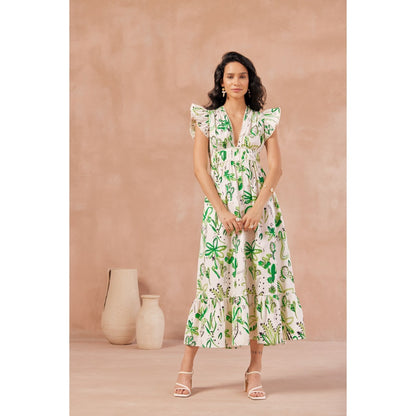 NOIB Estella Maxi Dress Cactus Ecru
