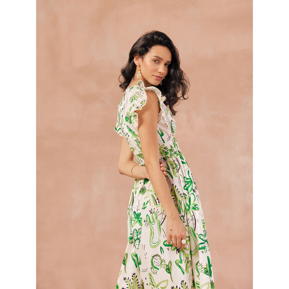NOIB Estella Maxi Dress Cactus Ecru