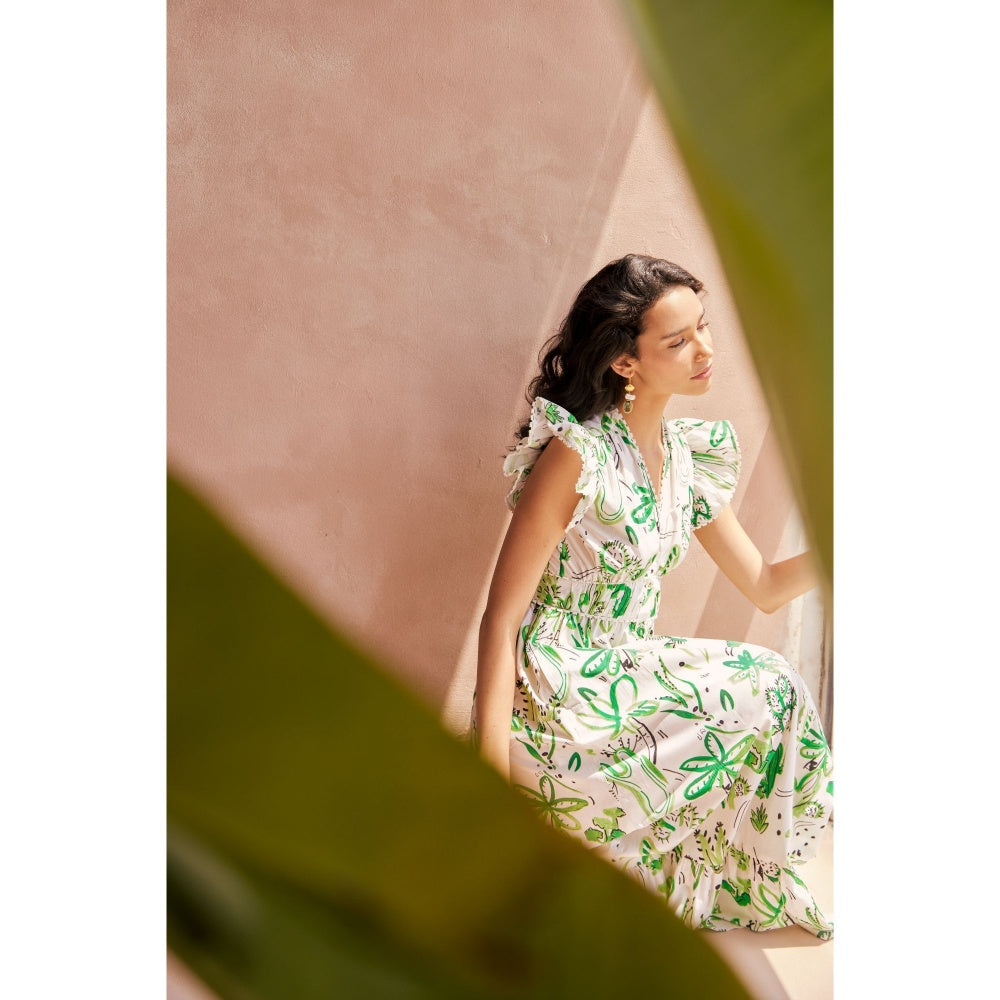 NOIB Estella Maxi Dress Cactus Ecru