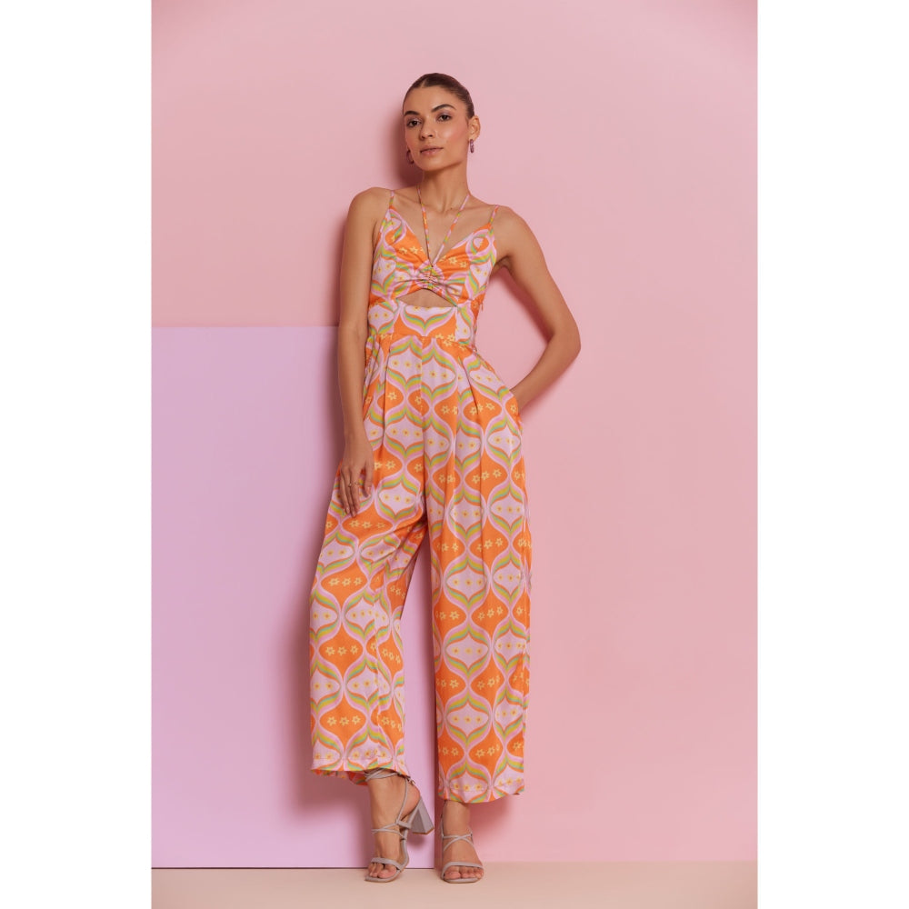 NOIB Orange Chloe Jumpsuit - Hourglass