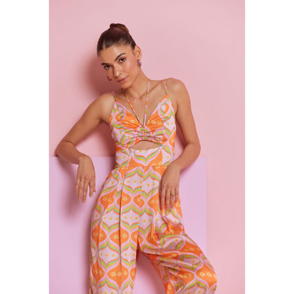 NOIB Orange Chloe Jumpsuit - Hourglass