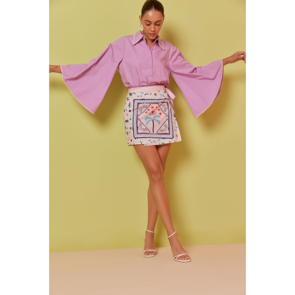 NOIB Wrap Me Up Shirt - Lilac