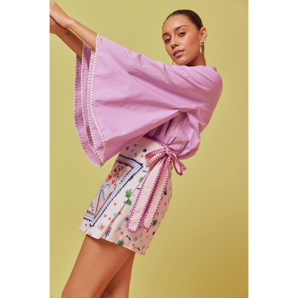 NOIB Wrap Me Up Shirt - Lilac