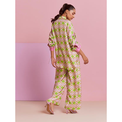 NOIB Green Thais Printed Pant