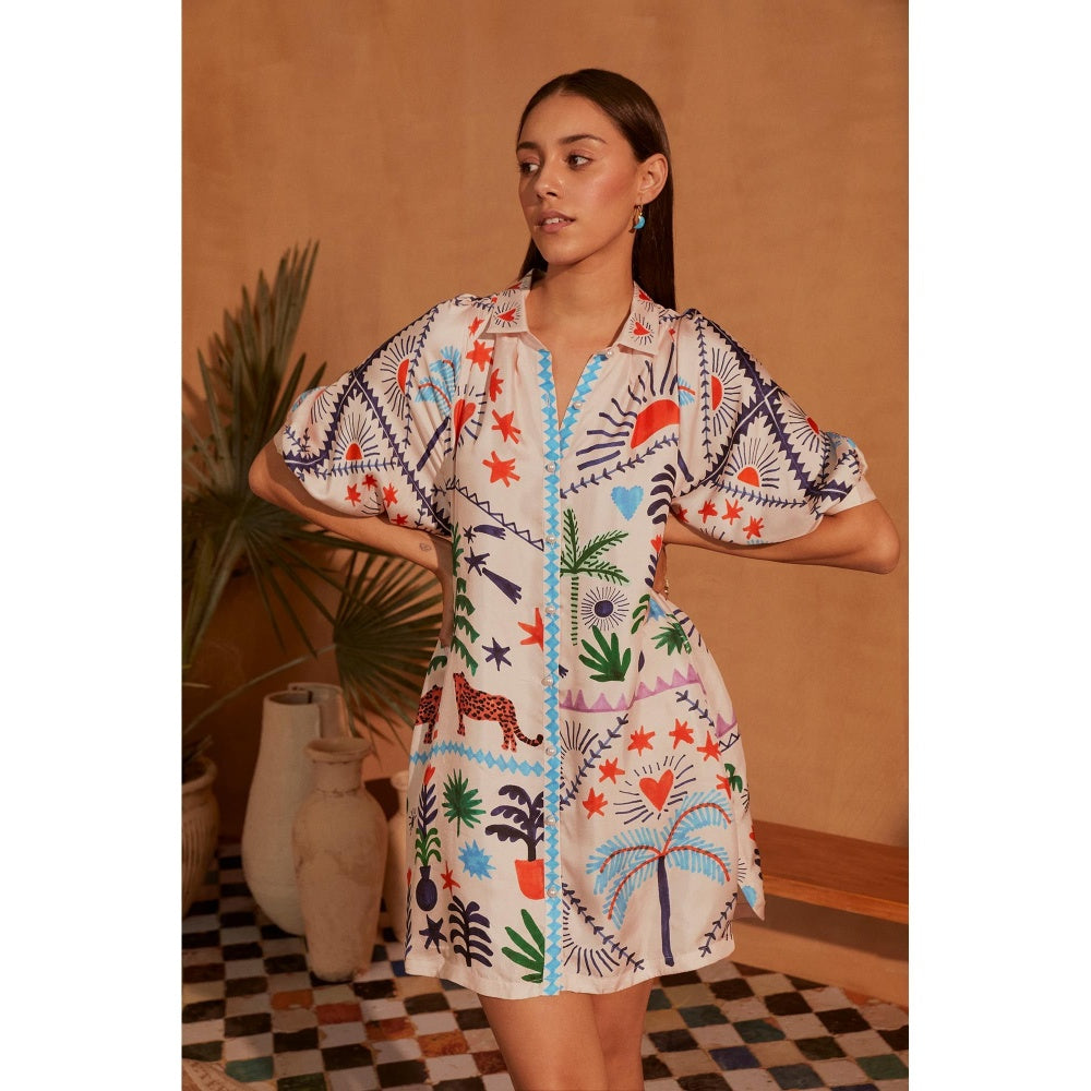 NOIB White Rosa Mini Dress