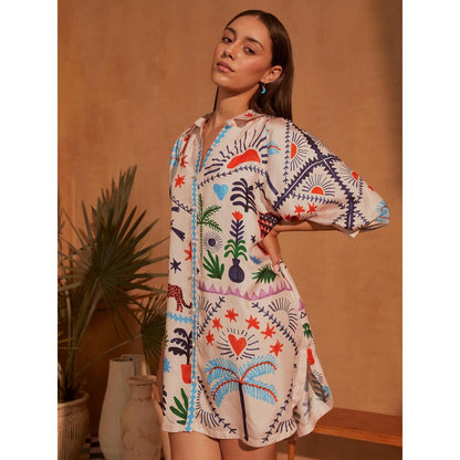 NOIB White Rosa Mini Dress
