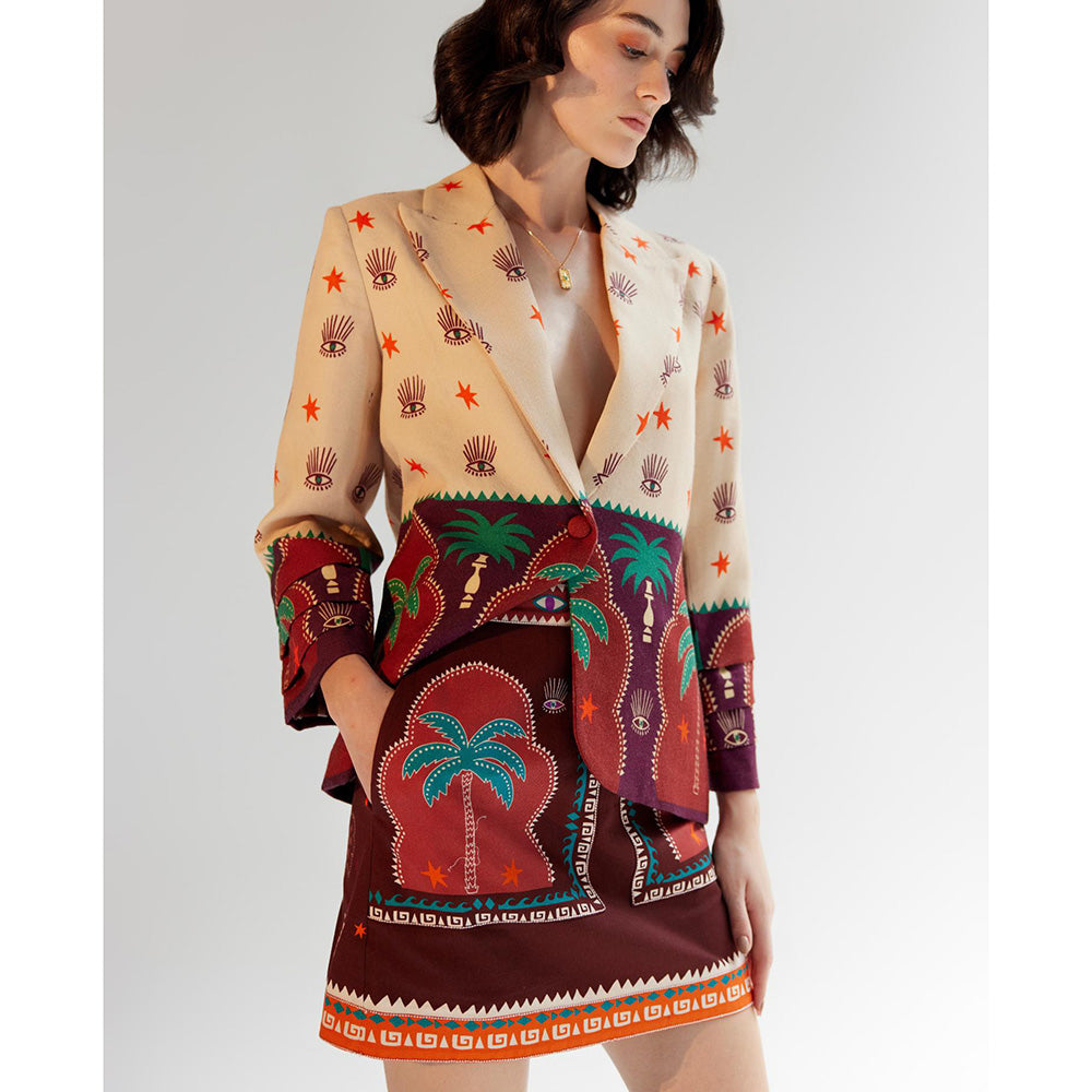 NOIB Dua Arabian Nights Printed Blazer