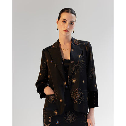 NOIB Dua Starstruck Printed Blazer