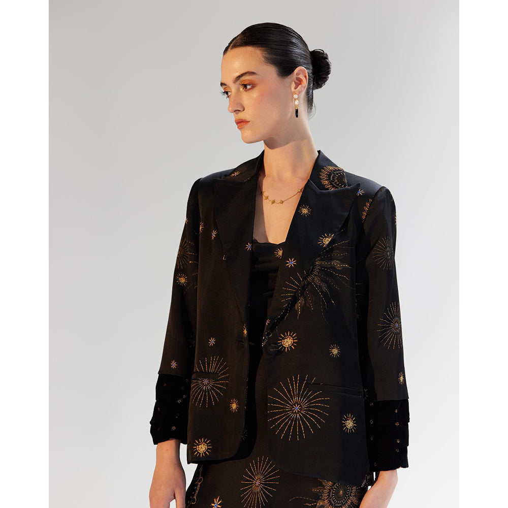 NOIB Dua Starstruck Printed Blazer