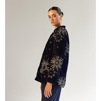 NOIB Valeria Navy Blue Jacket- Starstruck