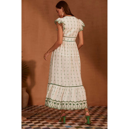 NOIB Estella Midi Dress - White