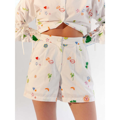 NOIB Mia Shorts - White