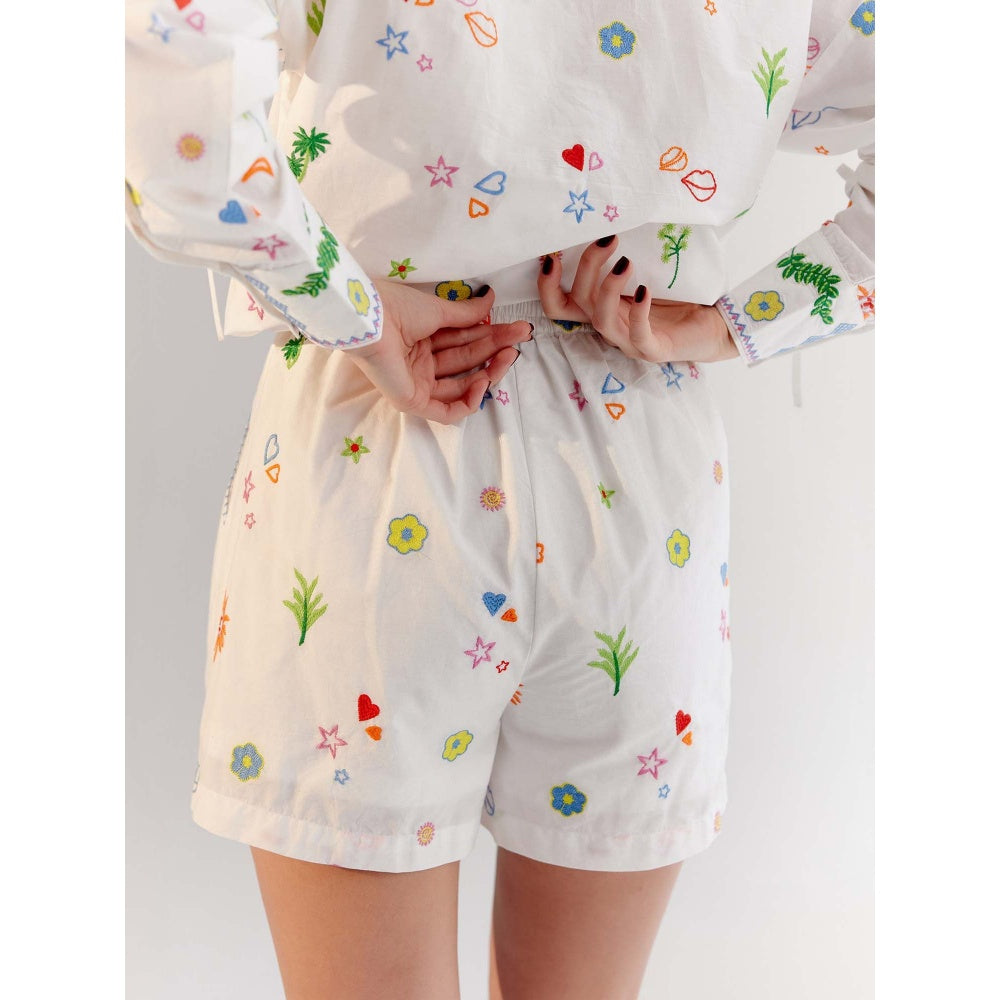 NOIB Mia Shorts - White