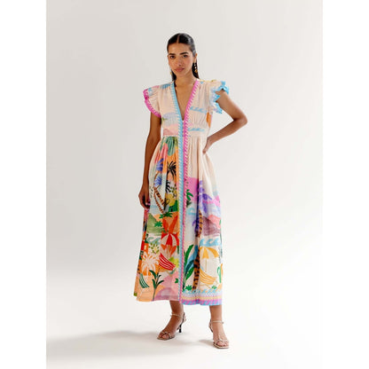 NOIB Estella Midi Dress - By The Sea