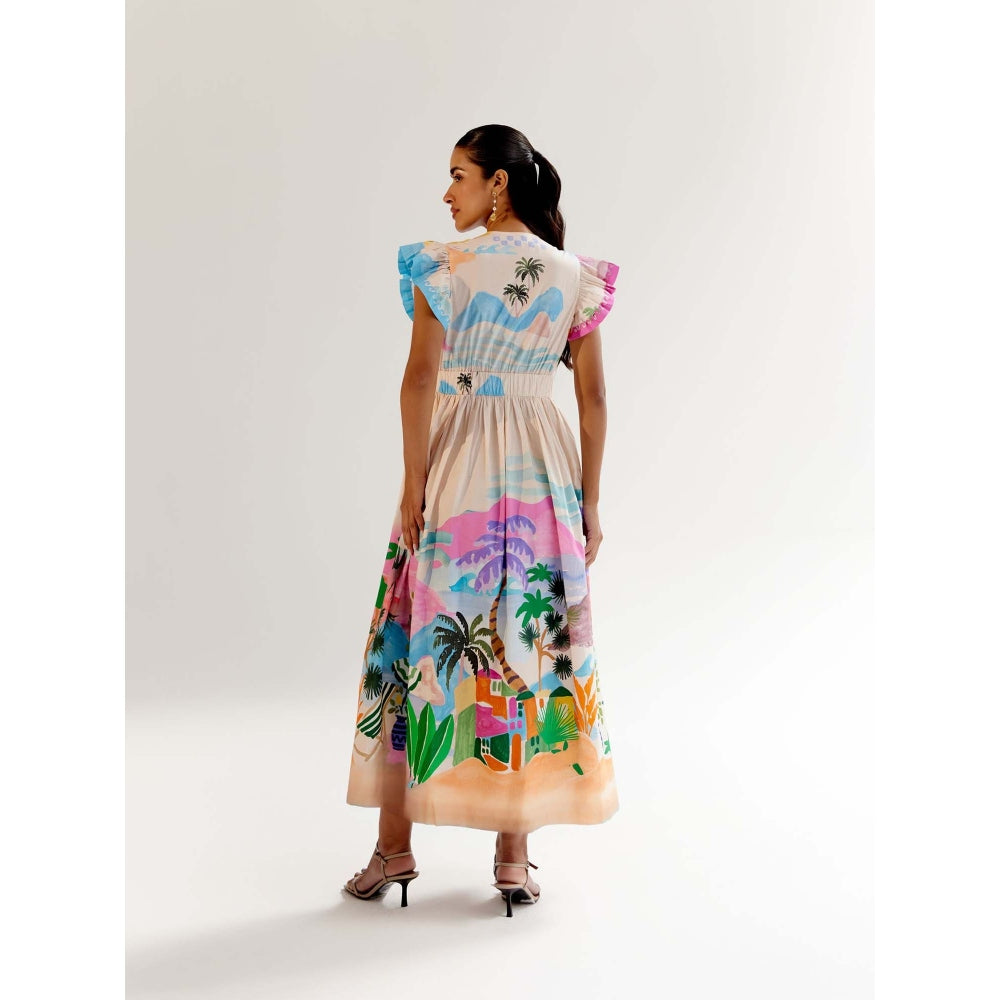 NOIB Estella Midi Dress - By The Sea