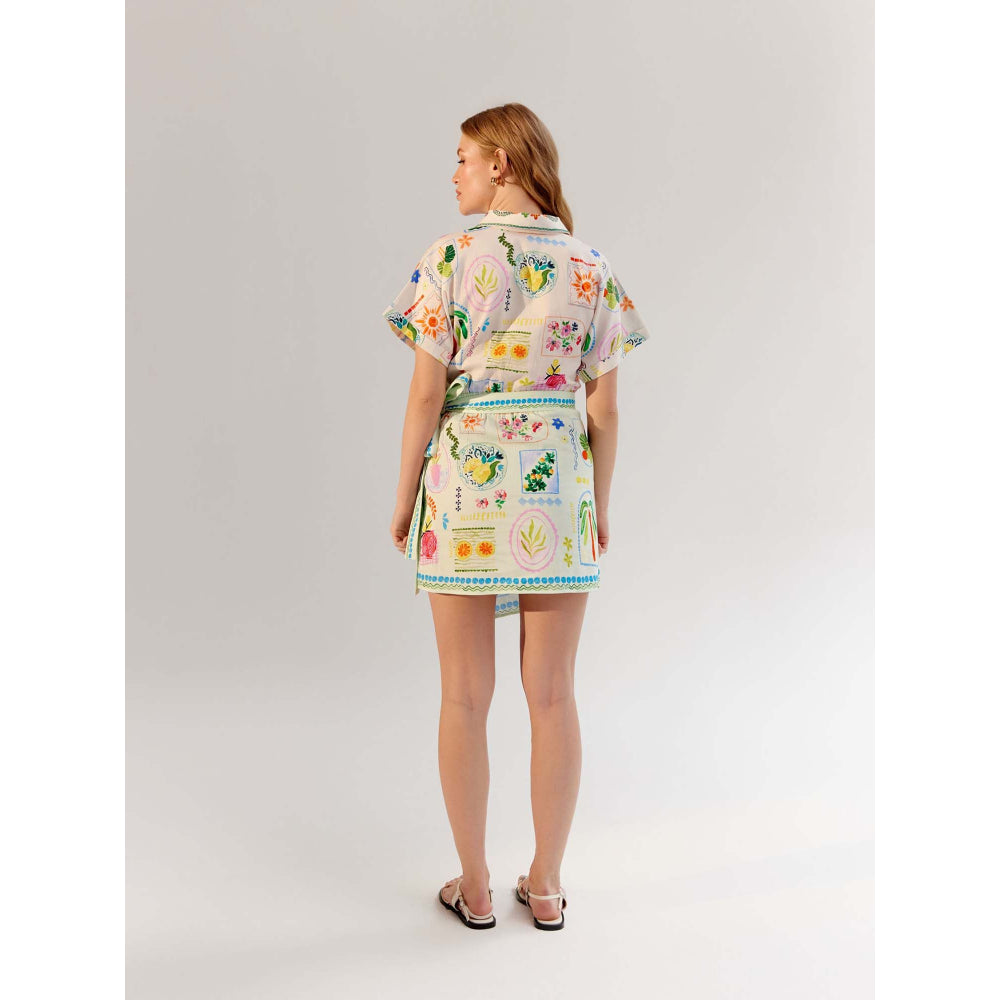 NOIB Kate Mini Dress with Belt - Postcard (Set of 2)