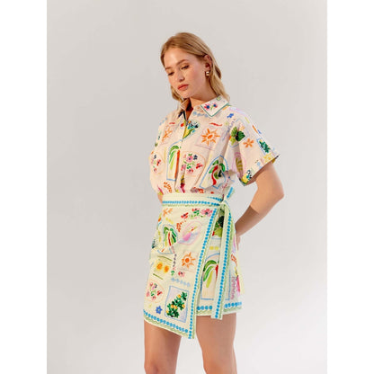 NOIB Kate Mini Dress with Belt - Postcard (Set of 2)