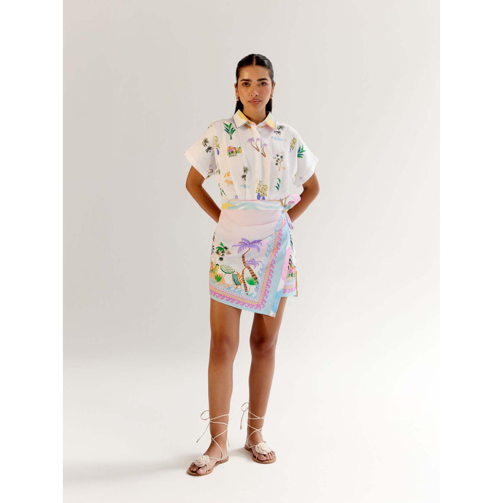 NOIB Kate Mini Dress with Belt - By The Sea (Set of 2)