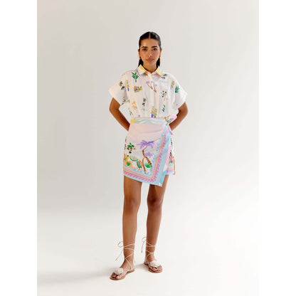 NOIB Kate Mini Dress with Belt - By The Sea (Set of 2)