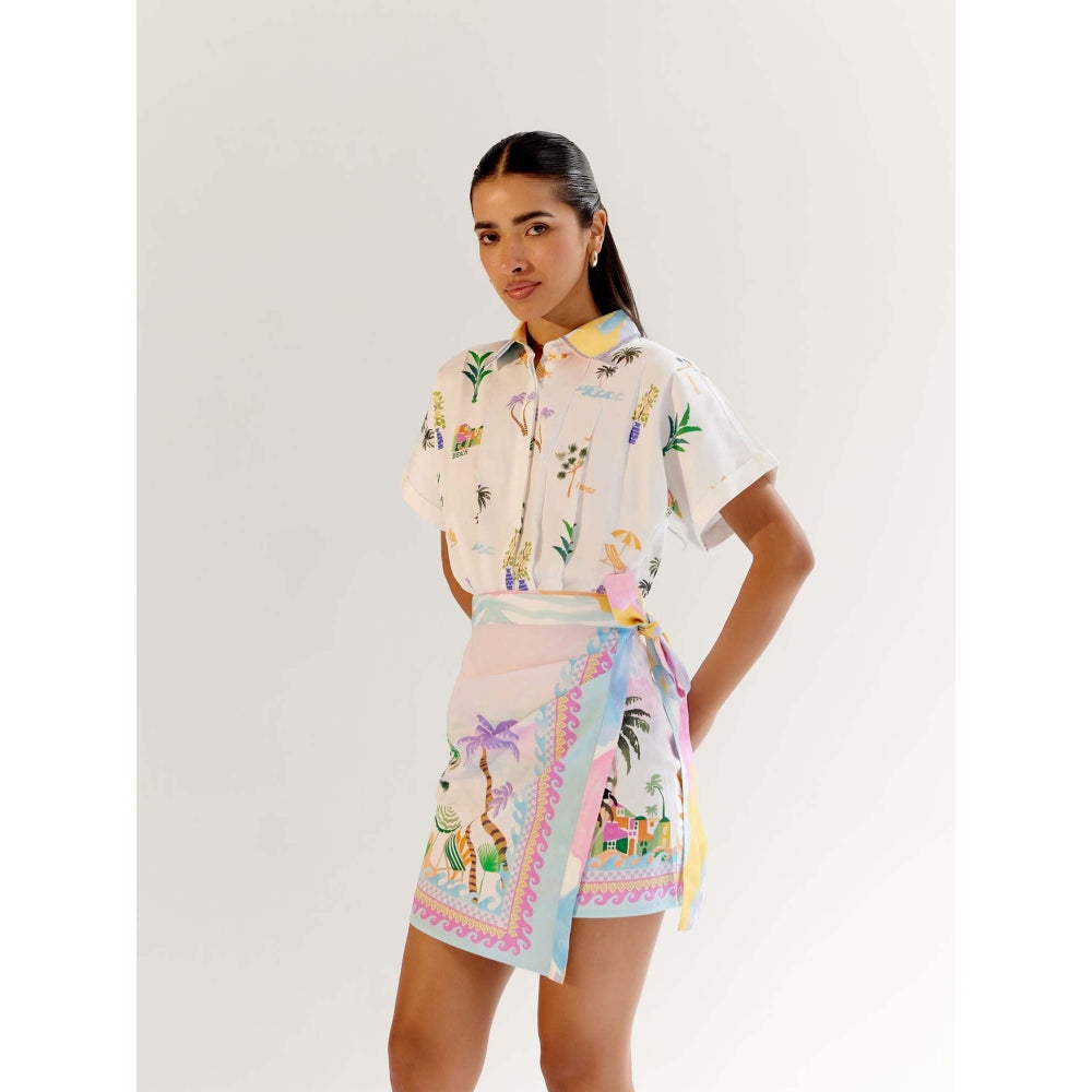 NOIB Kate Mini Dress with Belt - By The Sea (Set of 2)