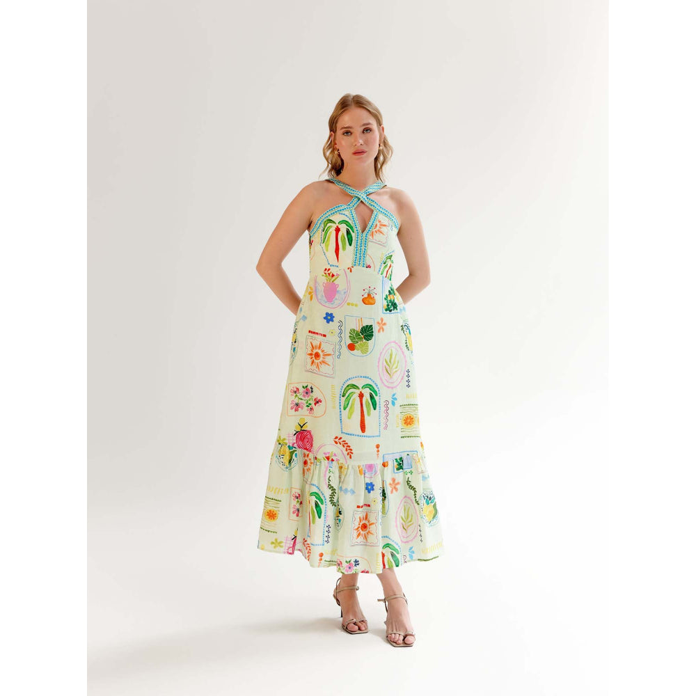 NOIB Aida Midi Dress - Postcard