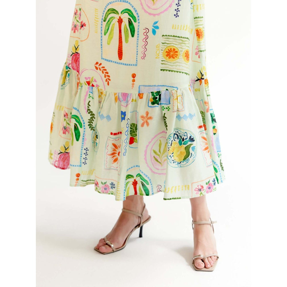 NOIB Aida Midi Dress - Postcard