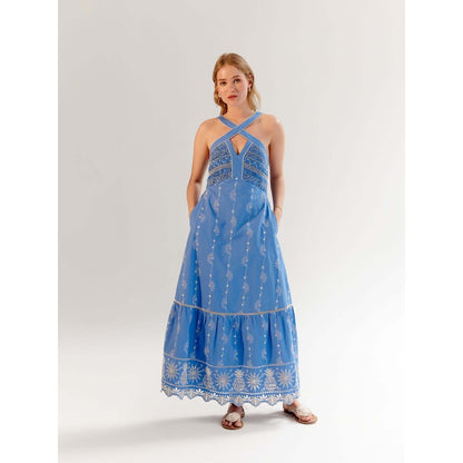 NOIB Aida Maxi Dress - Blue