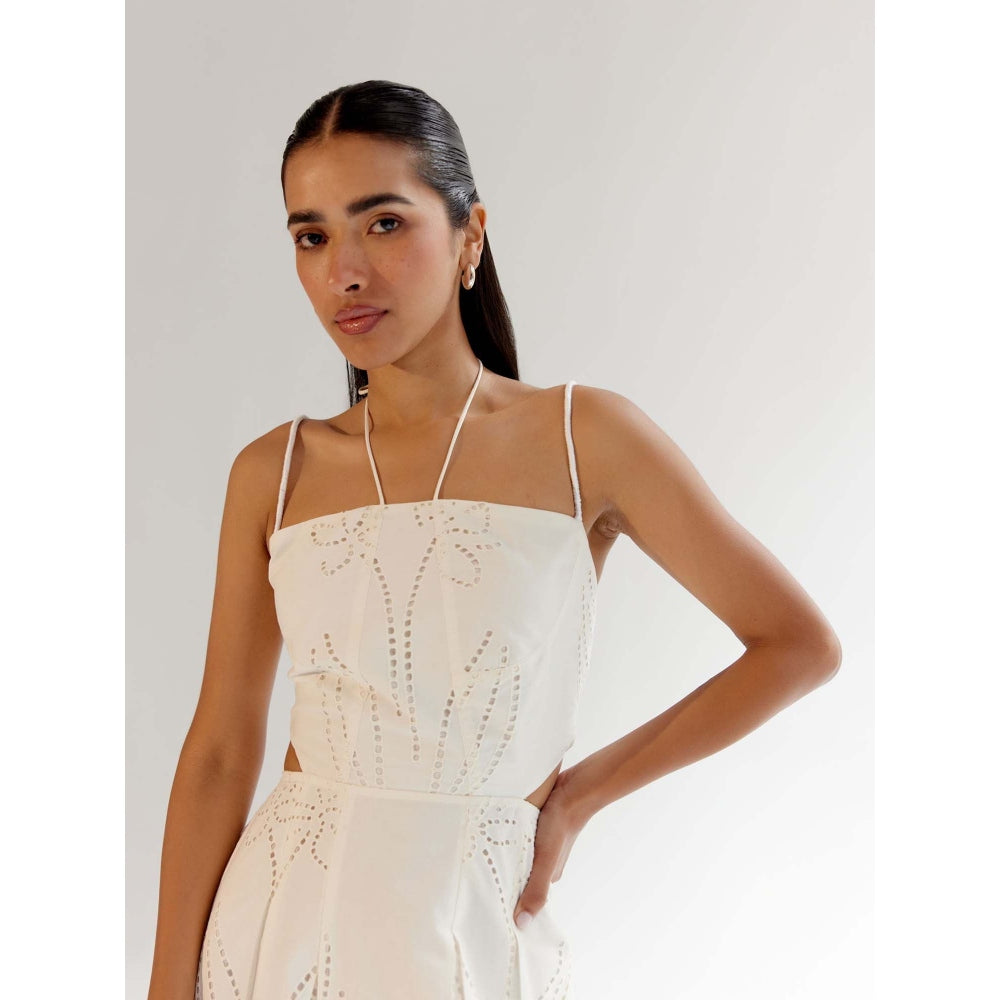NOIB Ariel Midi Dress - White