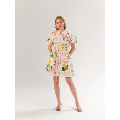 NOIB Florence Mini Dress with Belt - Postcard (Set of 2)