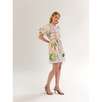 NOIB Florence Mini Dress with Belt - Postcard (Set of 2)