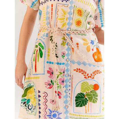 NOIB Florence Mini Dress with Belt - Postcard (Set of 2)