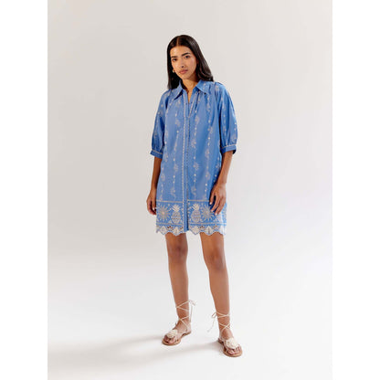 NOIB Rosa Mini Dress - Blue