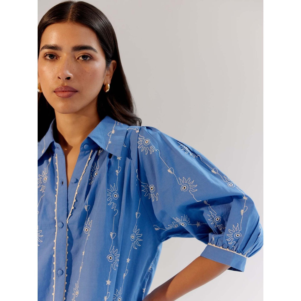 NOIB Rosa Mini Dress - Blue