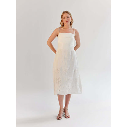 NOIB Valentina Midi Dress - White