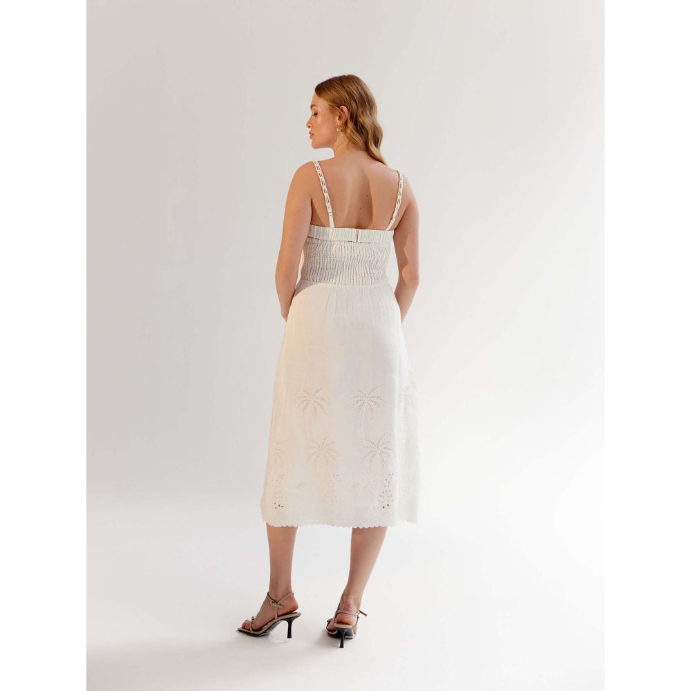NOIB Valentina Midi Dress - White