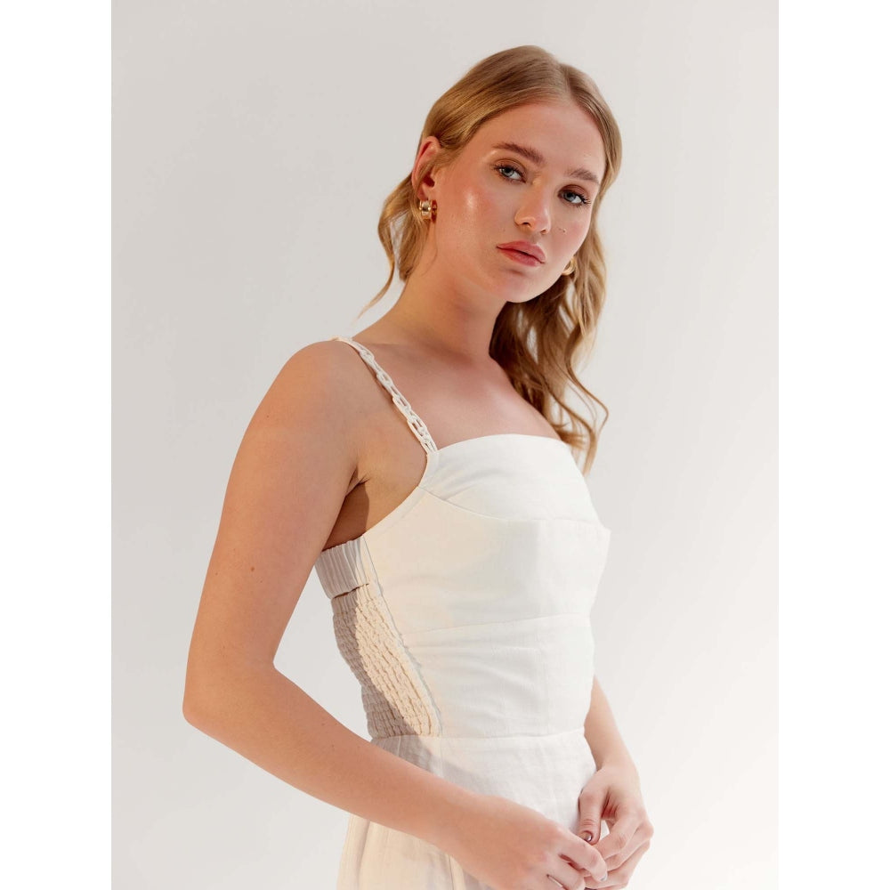 NOIB Valentina Midi Dress - White