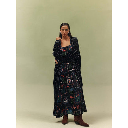 NOIB Black Demi Reversible Shrug - Garden Dancers