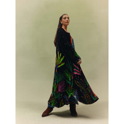 NOIB Black Demi Reversible Shrug - Night Safari