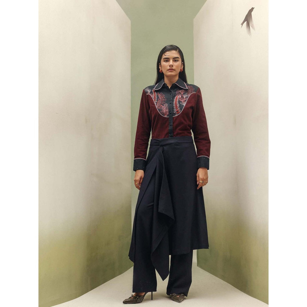 NOIB Maroon Celia Shirt - Night Safari