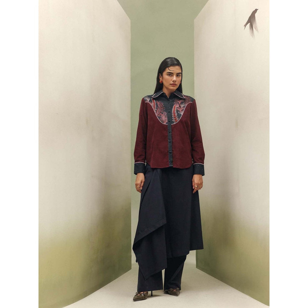 NOIB Maroon Celia Shirt - Night Safari