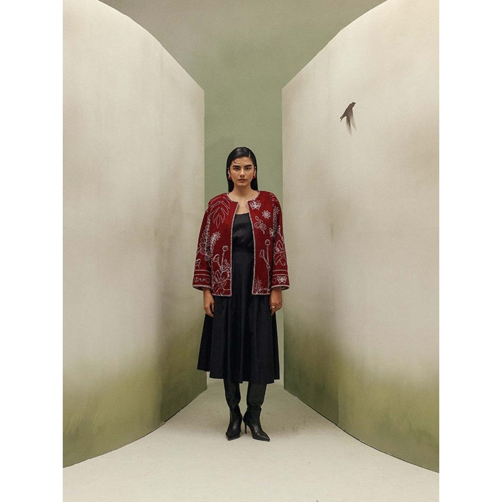 NOIB Daria Jacket - Burgundy (Wool)