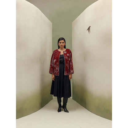 NOIB Daria Jacket - Burgundy (Wool)