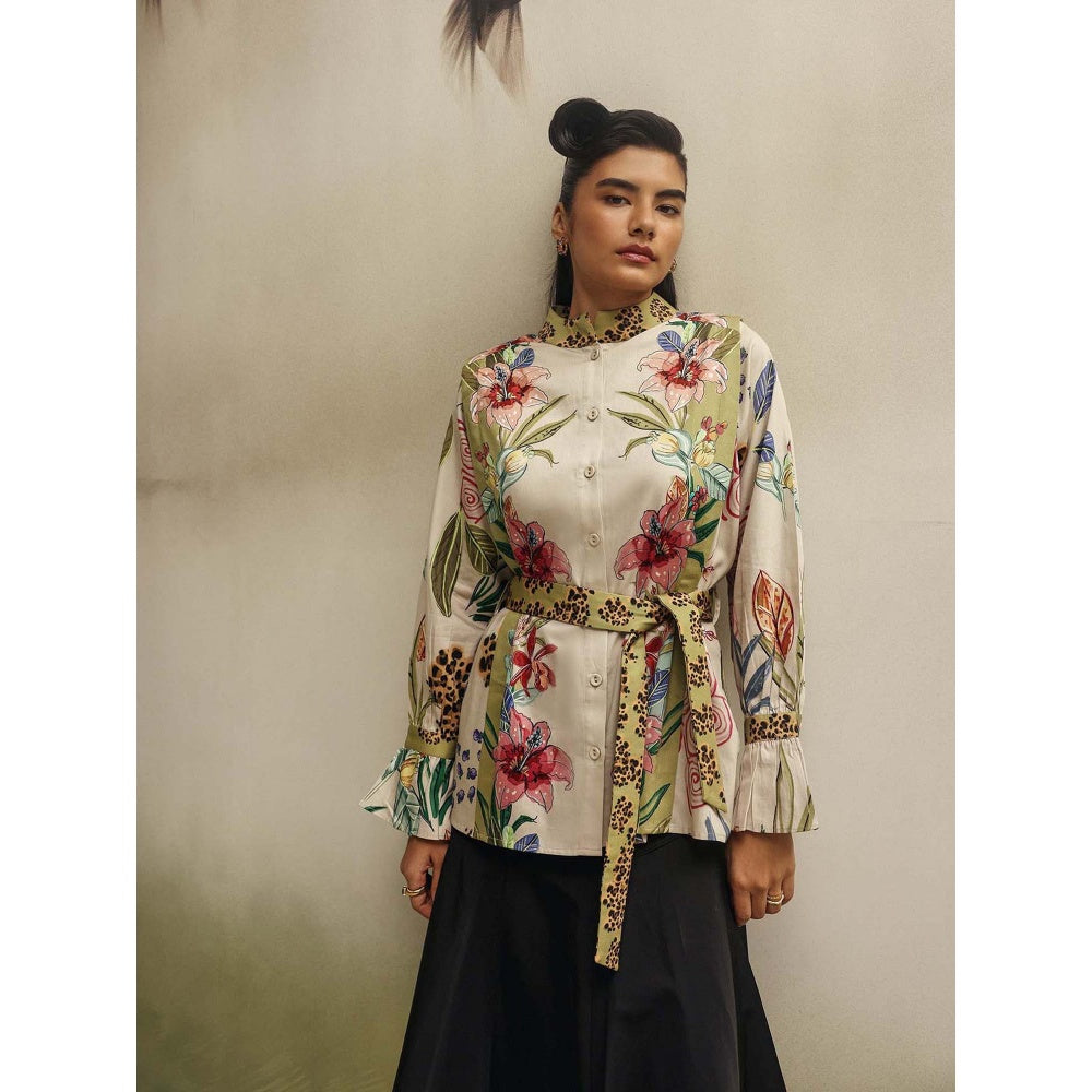 NOIB Beige Vega Shirt - Wildflower