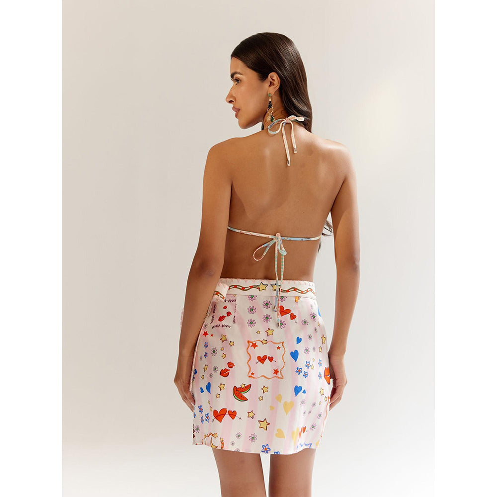 NOIB Multi Coloured Wrap Me Round Skirt