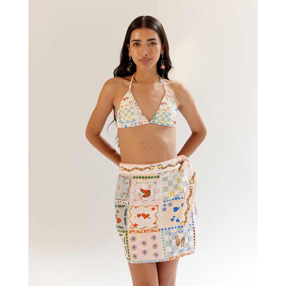 NOIB Multi Coloured Wrap Me Round Skirt